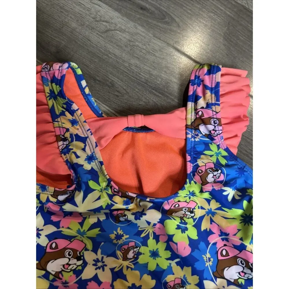 Buc-ee’s 2T Floral One Piece Girls Swim Suit